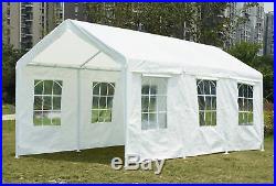 Quictent 20'x10' Heavy Duty Garage Carport Car Shelter Canopy Party Tent White