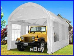 Quictent 20 x10 Heavy Duty Portable Garage Carport Car Shelter Canopy White