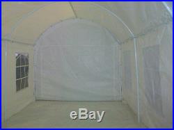 Quictent 20 x10 Heavy Duty Portable Garage Carport Car Shelter Canopy White
