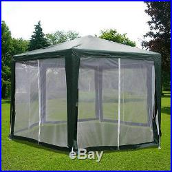Quictent 6.6x 6.6 x 6.6 Hexagon Party tent Canopy Screen House Mesh Wall Green