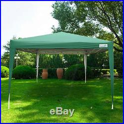 Quictent 8'x8' EZ Pop Up Party Wedding Tent Canopy Gazebo Green 100% Waterproof