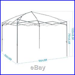 Quictent 8x8 EZ Pop Up Canopy Instant Folding Canopy Tent with Sidewalls Pink