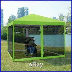 Quictent 8x8 EZ Pop Up Canopy Screen House with Mosquito Netting Mesh Side Green