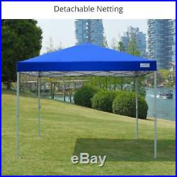Quictent 8x8 EZ Pop up Canopy Tent with Netting Screen House Waterproof Blue
