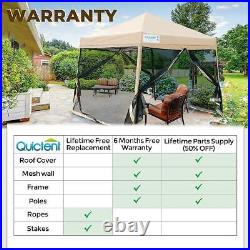 Quictent 9'x9' Pop Up Canopy Outdoor Patio Gazebo BBQ Party Tent Shade Shelter