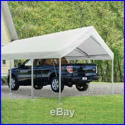 Quictent Awnings Canopies White Carport Car Tent 10x20 FT Canopy Boat Shelter