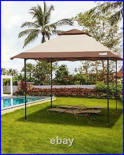 Quictent Beige Instant Shelter Gazebo Shade Outdoor Pop up Canopy Tent 10x10ft