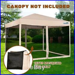 Quictent Canopy Screen Walls Replacement Mosquito Netting for 10x10 Canopy Tent