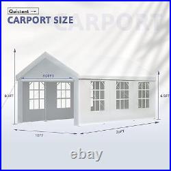 Quictent Carport 10x20 Heavy Duty Outdoor Canopy Shed Shelter Garage Storage US