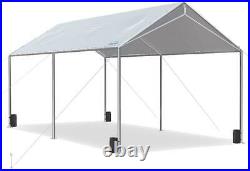 Quictent Gray Heavy Duty 10'X20' Carport Boat Cover Canopy Car Shelter Storage