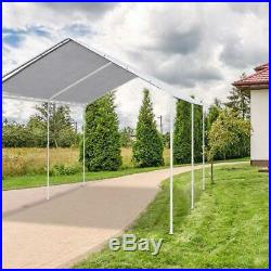 Quictent Grey Heavy Duty Garage Car Tent Shelter Carport Awnings Canopy 10x20 FT