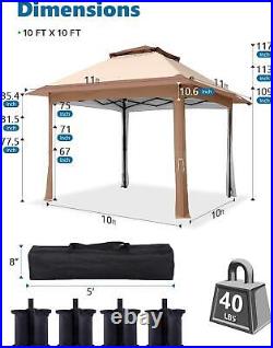 Quictent Heavy Duty Outdoor Gazebo 11'x11' BBQ Wedding Party Tent Pop Up Canopy