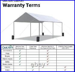 Quictent Outdoor Heavy Duty 10'x20' Carport Car Shelter Boat Cover Canopy Garage