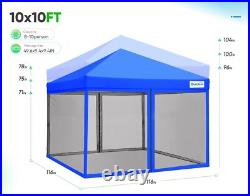 Quictent Outdoor Waterproof EZ Pop UP Canopy Party Tent Folding Gazebo 10x10ft