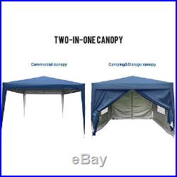 Quictent Privacy 10'X10' Blue Screen Curtain EZ Pop Up Party Tent Canopy Gazebo