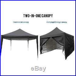 Quictent Privacy 10'X10'Screen Curtain EZ Pop Up Party Tent Canopy Gazebo Black