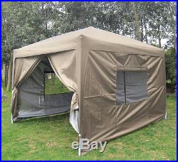 Quictent Privacy 10X10'Screen Curtain EZ Pop Up Party Tent Canopy Gazebo Beige