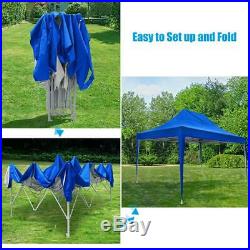 Quictent Privacy 10x15 ft Ez Pop up Canopy Tent with Sidewalls Waterproof Blue
