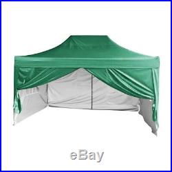 Quictent Silvox 10x15 EZ Pop Up Canopy Tent Gazebo Party Tent with Sides Green