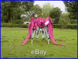 Quictent Silvox 8'x8'EZ Pop Up Canopy Gazebo Party Tent Pink 100% Waterproof