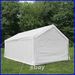 Quictent White 10x20 Heavy Duty Car Shelter Carport Canopy Outdoor Storage Shed