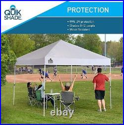 Quik Shade Commercial 10 x 10 ft Straight Leg Canopy White New with CosmeticDefect