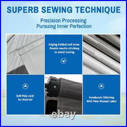 RV Awning Fabric Replacement(11'2 Fabric) Heavy Duty 18.5Oz Vinyl Camper Awning