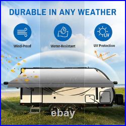 RV Awning Fabric Replacement(11'2 Fabric) Heavy Duty 18.5Oz Vinyl Camper Awning