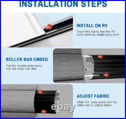 RV Awning Fabric Replacement(11'2 Fabric) Heavy Duty 18.5Oz Vinyl Camper Awning