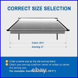 RV Awning Fabric Replacement(11'2 Fabric) Heavy Duty 18.5Oz Vinyl Camper Awning