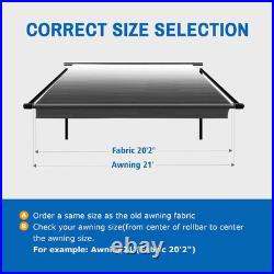 RV Awning Fabric Replacement(14'2 Fabric) Heavy Duty 18.5Oz Vinyl Camper Awning