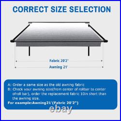 RV Awning Fabric Replacement(16'2 Fabric) Heavy Duty 19.5 Oz Vinyl Fabric -Camp