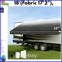 RV Awning Fabric Replacement Camper Awning Replacement for RV 18'Fabric 17'2