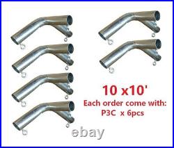 RV-Carport OD 1-1/2 Tube Pipe High Peck Fittings Kit for 10' x 10'/20'/30'/40