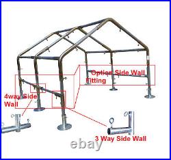 RV-Carport OD 1-1/2 Tube Pipe High Peck Fittings Kit for 10' x 10'/20'/30'/40