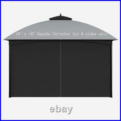 Replacement 10'x10' Gazebo Curtains Waterproof, Universal Privacy Shade Curta