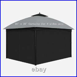 Replacement 10'x10' Gazebo Curtains Waterproof, Universal Privacy Shade Curta