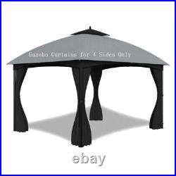 Replacement 10'x10' Gazebo Curtains Waterproof, Universal Privacy Shade Curta