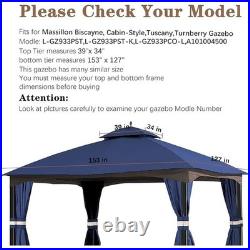 Replacement Canopy 10x12FT Gazebo Waterproof UV-Protection Polyester Fabric New