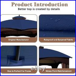 Replacement Canopy 10x12FT Gazebo Waterproof UV-Protection Polyester Fabric New