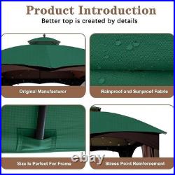 Replacement Canopy 10x12FT Gazebo Waterproof UV-Protection Polyester Fabric New