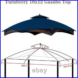 Replacement Canopy 10x12FT Gazebo Waterproof UV-Protection Polyester Fabric New