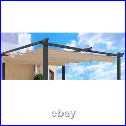 Replacement Canopy Top Fabric for 10x10 Ft Outdoor Patio Retractable Pergola Sun