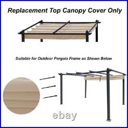 Replacement Canopy Top Fabric for 10x10 Ft Outdoor Patio Retractable Pergola Sun