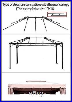 Replacement Roof Canopy for Gazebo Sojag Bellagio, Patio Deluxe and more 10x12