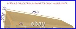Replacement Top for 10X20 Carport Canopy, Tan Top Only