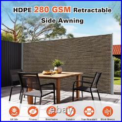 Retractable 71'' X 118'' Side Awning Waterproof Outdoor Privacy Screen (Mocha)