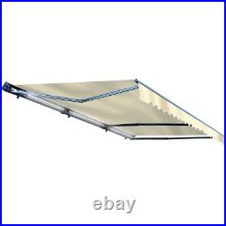 Retractable Awning 16x10 Motorized Half Cassette Patio Electric Canopy Ivory New