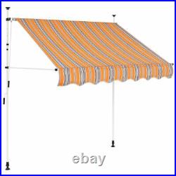 Retractable Awning Canopy Garden Yard Sun Shade Manual Outdoor Adjusted Shelter