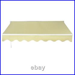 Retractable Awning Manual Aluminium Canopy Patio SunShade Shelter 3.5X2.5m Beige